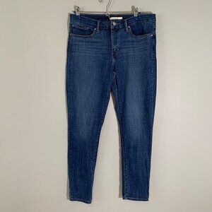 Levis 311 Shaping Skinny Jeans Womens 31 Medium Wash Blue Mid Rise Stretch Denim